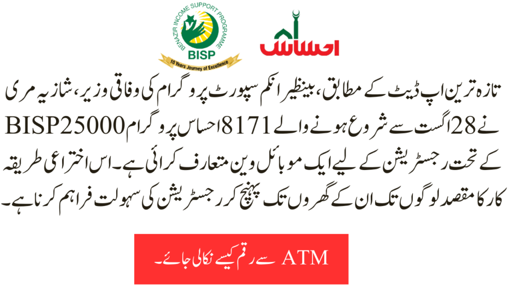 What is BISP 8171 Ehsaas Program 25000?