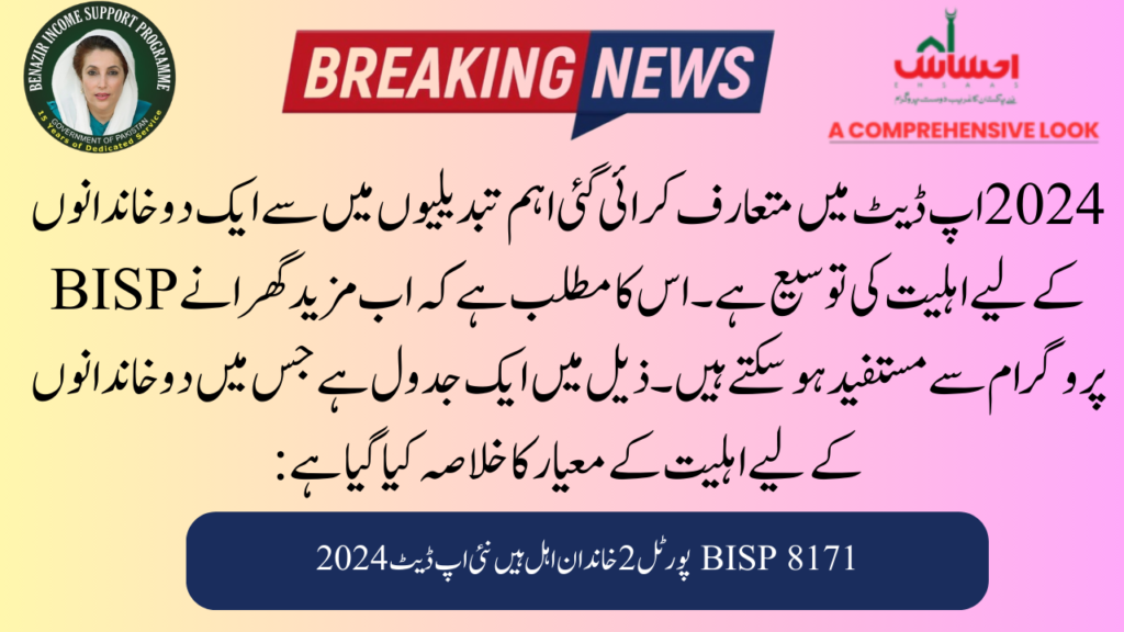 8171 BISP Portal 2 families Are Eligible New Update