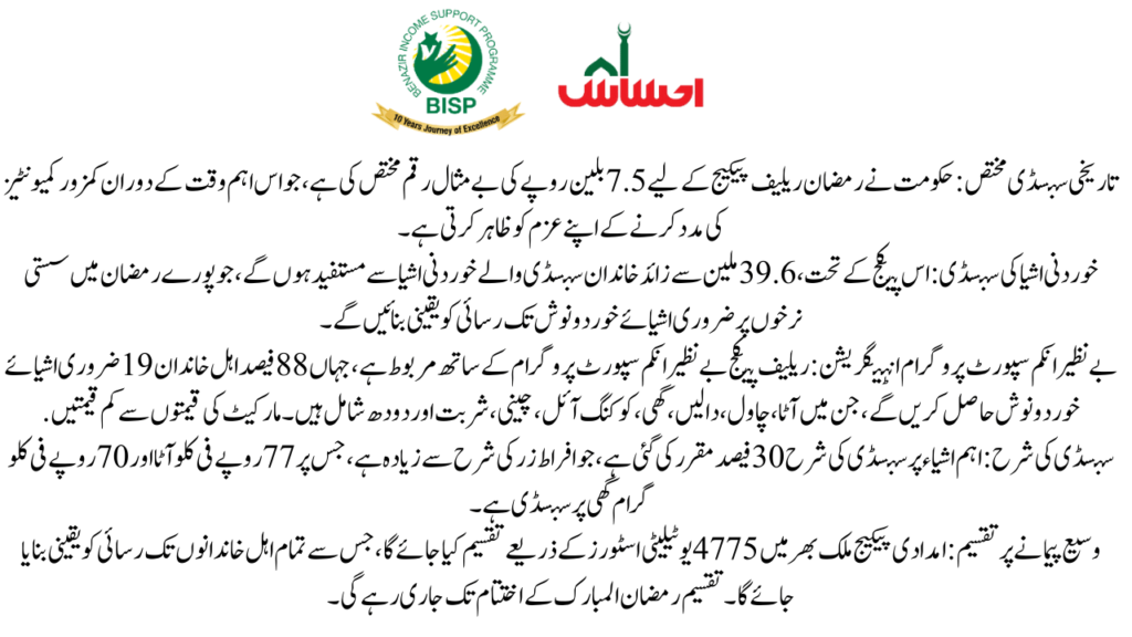 Highlights of the Ramadan Relief Package 2024