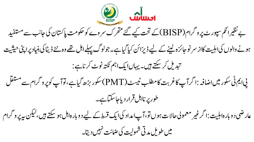 Understanding the BISP Dynamic Survey and Ineligibility