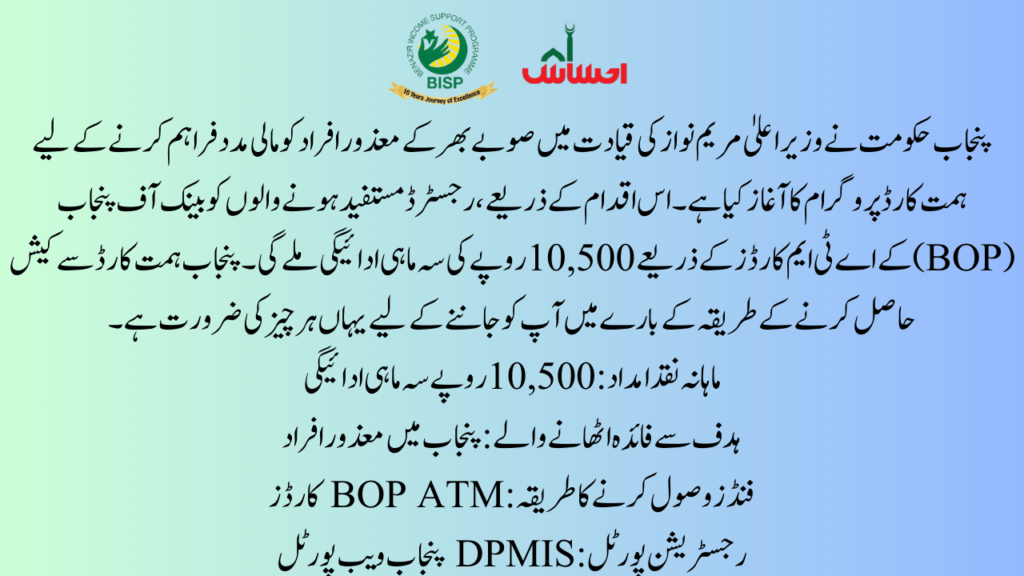 Key Details About Punjab Himmat Card Program
